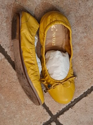 Pascucci Ballerine Pelle Giallo Senape 36