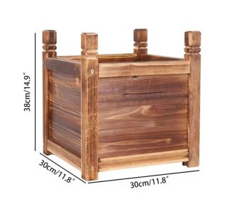 Maceteros de madera rústico