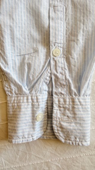 Camisa Mango Man rayas azul celeste