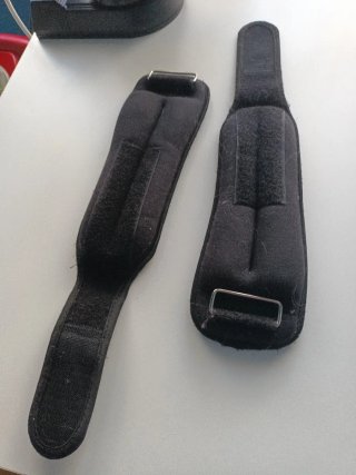 Pesas Tobillo/Muñeca Negras y Azules, 1 kg.