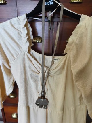 Vestido Slowlove Beige Talla L + Collar