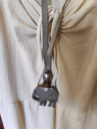 Vestido Slowlove Beige Talla L + Collar