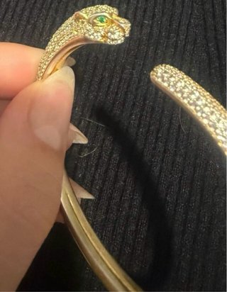 Pulsera Pantera Dorada con Circonitas