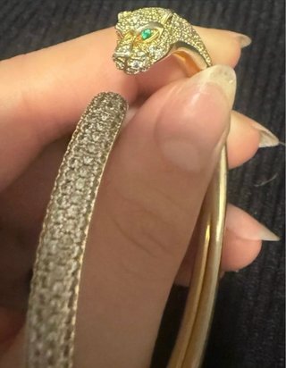 Pulsera Pantera Dorada con Circonitas