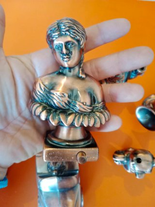 Lote de figuras vintage encendedores bronce antigu