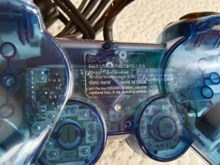 Mando u control SONY PS2 azul transparente