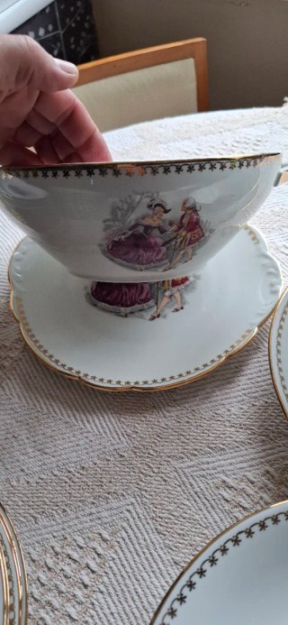 Vajilla Limoges Porcelana Dorada