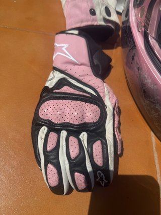 Traje Moto Mujer Alpinestars Rosa y Blanco