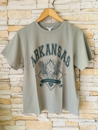 Camiseta Arkansas S Verde Militar