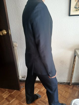 Traje de chaqueta y pantalón azul