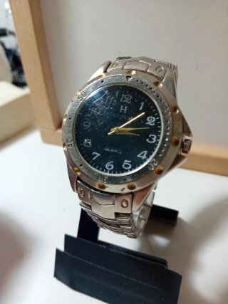 Orologio uomo Honghua acciaio nero/argento