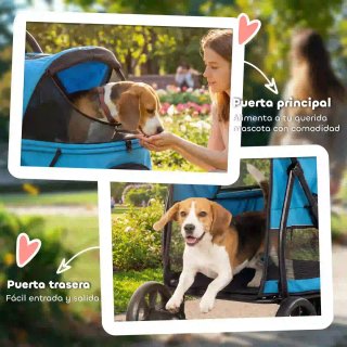 Carrito Perros 3 Ruedas Plegable