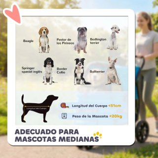 Carrito Perros 3 Ruedas Plegable
