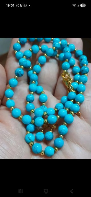Conjunto Turquesa Collar, Pulsera y Pendientes