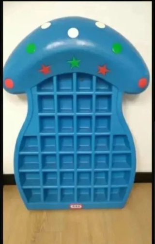 Casillero infantil azul con diseño de seta
