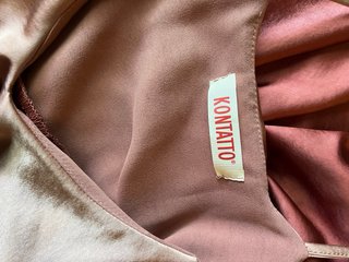 Vestito Kontatto rosa e arancio