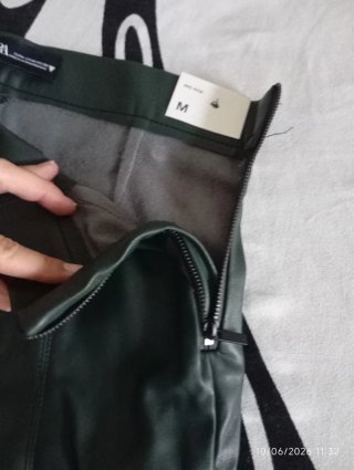Pantalón mujer poliéster verde Talla M