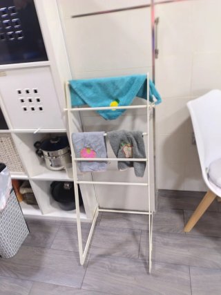 Estante para toallas metal blanco