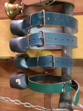 4 Cencerros con Correas de Cuero