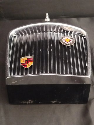 Antigua Botella calandra parrilla Cromada Jaguar