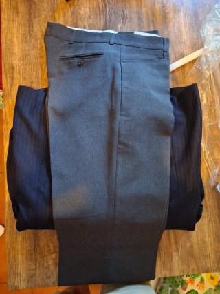 Completo uomo blu gessato