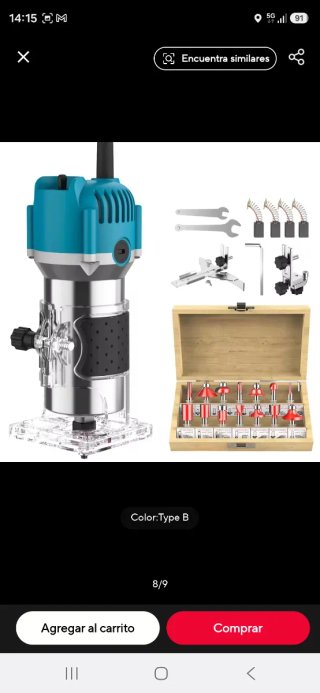 Fresadora Eléctrica 800W 30000rpm + Boquillas