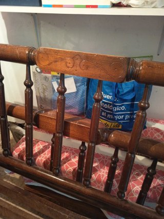 Cabecero cama antigua madera
