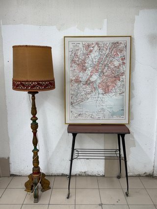 Carrito TV Mid Century Madera y Metal