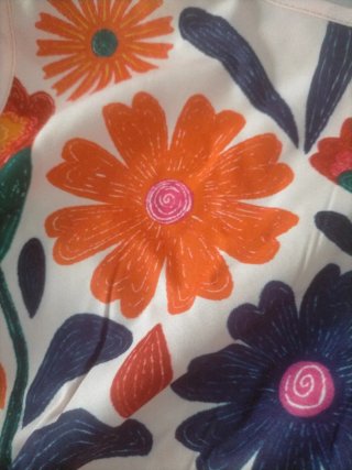 Vestido largo estampado floral talla L