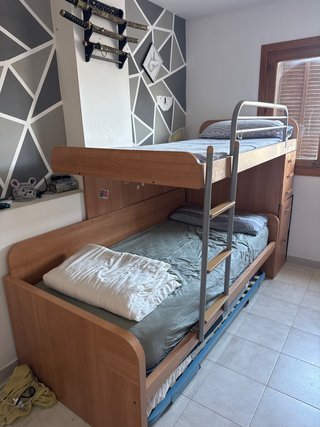 Litera 3 personas madera y metal
