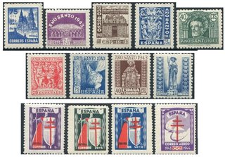 COLECCION DE SELLOS ESPAÑA NUEVOS DE 1941 A 1949.