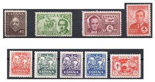 COLECCION DE SELLOS ESPAÑA NUEVOS DE 1941 A 1949.