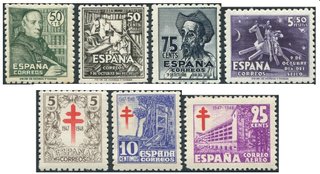 COLECCION DE SELLOS ESPAÑA NUEVOS DE 1941 A 1949.