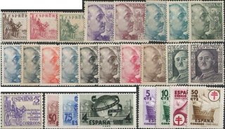 COLECCION DE SELLOS ESPAÑA NUEVOS DE 1941 A 1949.