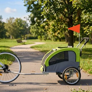 Remolque Bicicleta Perros 2 en 1