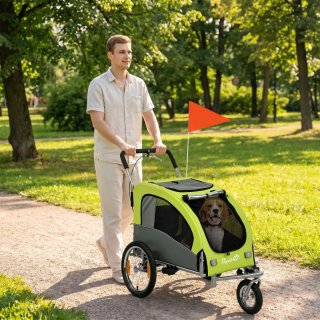 Remolque Bicicleta Perros 2 en 1
