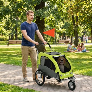 Remolque Bicicleta Perros 2 en 1