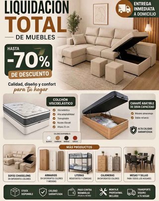 Cama tapizada + Colchón OFERTA