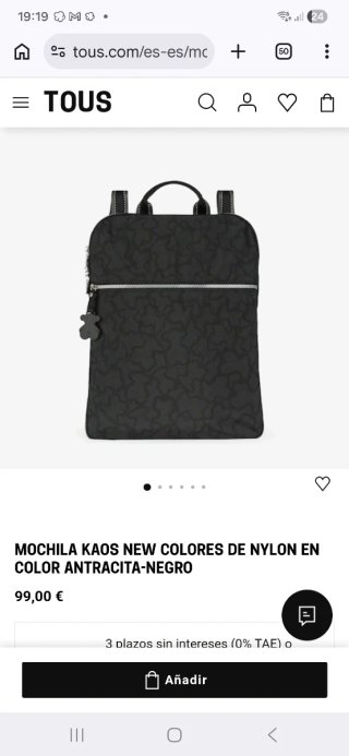 Mochila Tous Kaos. A ESTRENAR!!!