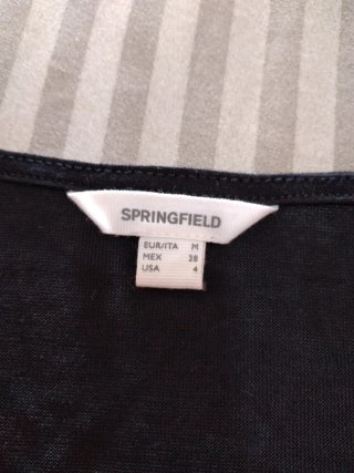 Camiseta Springfield Talla M Encaje Negro