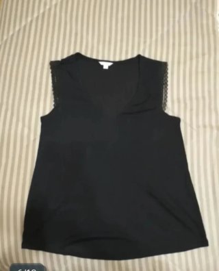 Camiseta Springfield Talla M Encaje Negro