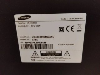 Samsung UE40C6000RWXXC TV 50Hz 140W