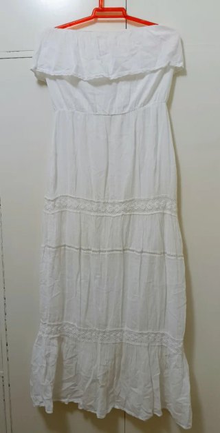 Vestido Ibicenco Blanco Largo Talla M/L