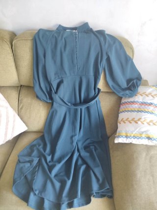 Vestido mujer verde azulado
