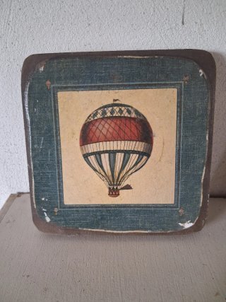 Pareja Cuadros Vintage Globos Aerostáticos