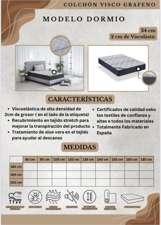 Colchón Visco Grafeno