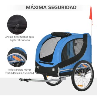 Remolque Bicicleta Perros Mascota 1 Bandera 8 Refl