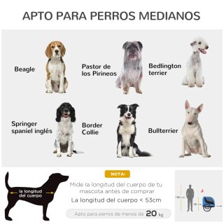 Remolque Bicicleta Perros Mascota 1 Bandera 8 Refl