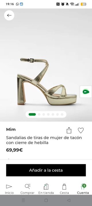 Sandalias Mim doradas plataforma tacón