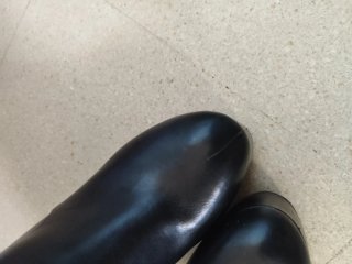 Botas de tacón negras con plataforma